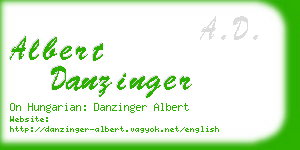 albert danzinger business card